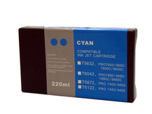 Cartouche compatible pour Epson Stylus Pro 7800, 9800 - 220ml CYAN (T5632/T6032)
